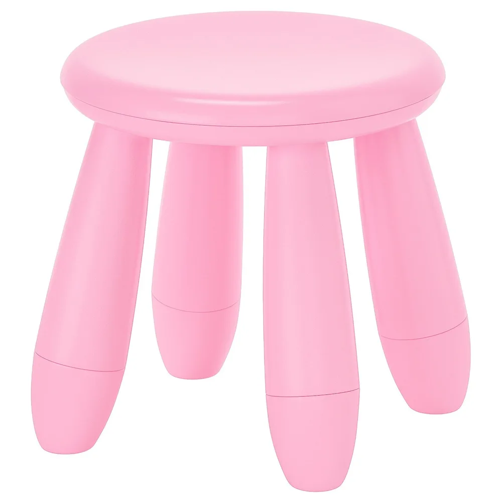 IKEA MAMMUT (ИКЕА МАММУТ) — Детский стул, крытый/открытый/розовый