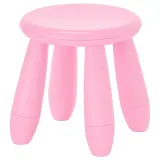 IKEA MAMMUT (ИКЕА МАММУТ) — Детский стул, крытый/открытый/розовый — фото 1