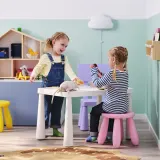 IKEA MAMMUT (ИКЕА МАММУТ) — Детский стул, крытый/открытый/розовый — фото 2
