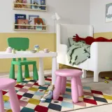 IKEA MAMMUT (ИКЕА МАММУТ) — Детский стул, крытый/открытый/розовый — фото 3