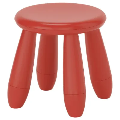 IKEA MAMMUT (ИКЕА МАММУТ) — Детский стул, крытый/открытый/красный