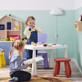IKEA MAMMUT (ИКЕА МАММУТ) — Детский стул, крытый/открытый/красный — фото 2