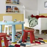 IKEA MAMMUT (ИКЕА МАММУТ) — Детский стул, крытый/открытый/красный — фото 3