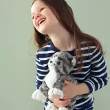 IKEA LILLEPLUTT (ИКЕА ЛИЛЛЕПЛУТТ) — Плюшевая, серая/белая кошка — фото 3
