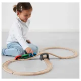 IKEA LILLABO (ИКЕА ЛИЛЛАБО) — Деревянный поезд, 20 элементов, разноцветный — фото 3