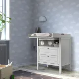 IKEA LEN (ИКЕА ЛЕН) — Коробка, серый/белые точки, 25x37x22 см — фото 2