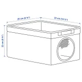 IKEA LEN (ИКЕА ЛЕН) — Коробка, серый/белые точки, 25x37x22 см — фото 8