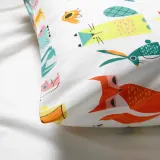 IKEA LATTJO (ИКЕА ЛАТТЙО) — Пододеяльник и наволочка, животное/мультиколор, 150x200/50x60 см — фото 3