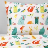 IKEA LATTJO (ИКЕА ЛАТТЙО) — Пододеяльник и наволочка, животное/мультиколор, 150x200/50x60 см — фото 4