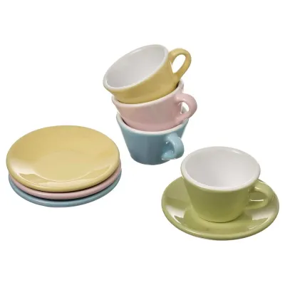 IKEA DUKTIG (ИКЕА ДУКТИГ) — Игрушечный сервиз 8 чашек/тарелок, разные цвета