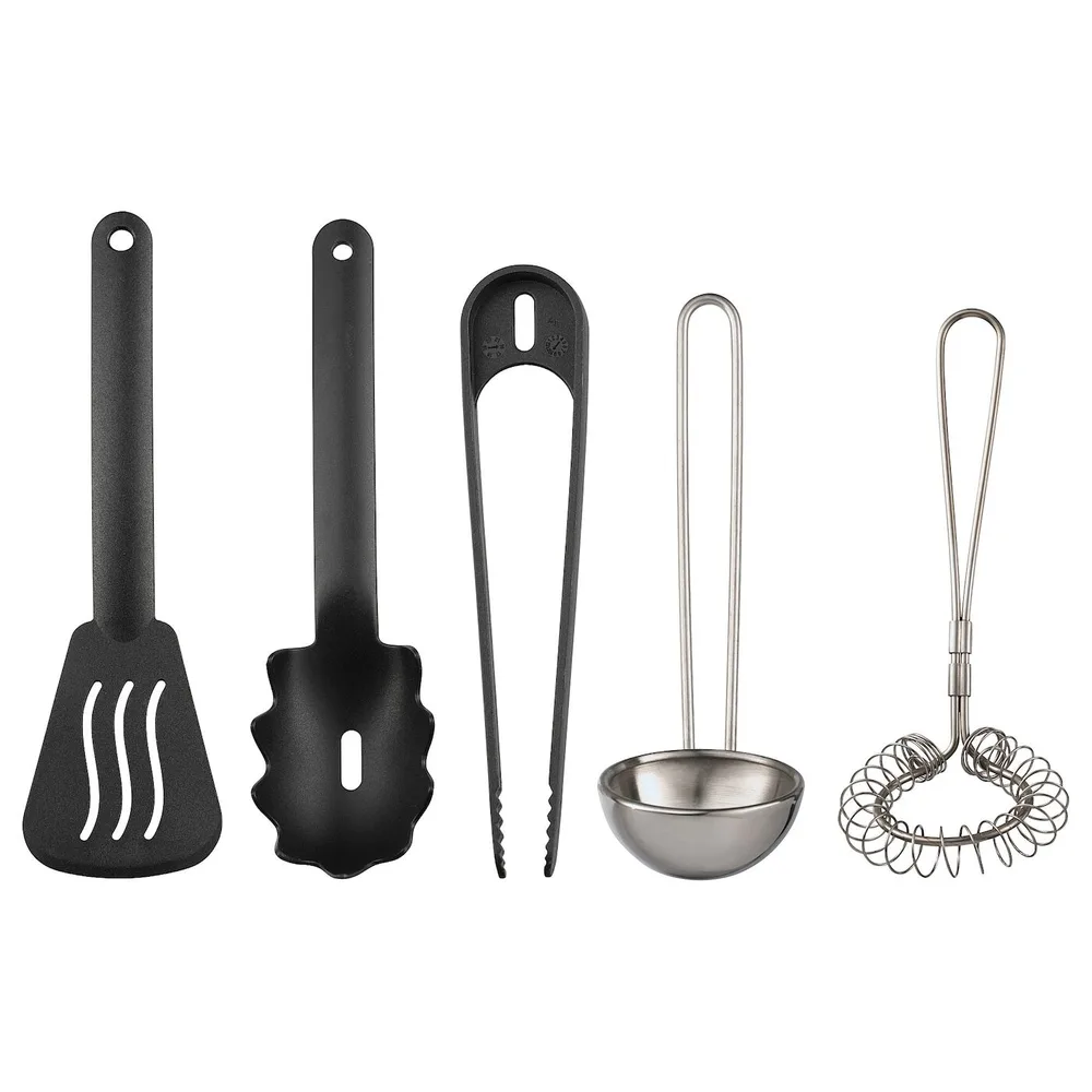 IKEA DUKTIG (ИКЕА ДУКТИГ) — Игровые кухонные принадлежности, 5 шт., разноцветные