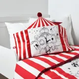 IKEA BUSENKEL (ИКЕА БУСЕНКЕЛ) — Подушка, форма циркового шатра, красный/белый, 48x37 см — фото 3