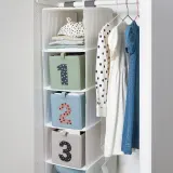 IKEA BARNDRÖM (ИКЕА БАРНДРОМ) — Коробка, 3 шт, зеленый синий/бежевый, 17x27x17 см — фото 5