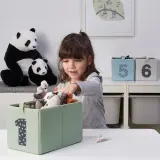 IKEA BARNDRÖM (ИКЕА БАРНДРОМ) — Коробка, 3 шт, зеленый синий/бежевый, 17x27x17 см — фото 6