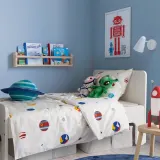 IKEA AFTONSPARV (ИКЕА АФТОНСПАРВ) — Пододеяльник и наволочка, космос/мультиколор, 150x200/50x60 см — фото 3