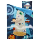 IKEA AFTONSPARV (ИКЕА АФТОНСПАРВ) — Пододеяльник и наволочка, космос/голубой, 150x200/50x60 см — фото 2