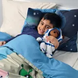 IKEA AFTONSPARV (ИКЕА АФТОНСПАРВ) — Пододеяльник и наволочка, космос/голубой, 150x200/50x60 см — фото 5