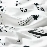 IKEA AFTONSPARV (ИКЕА АФТОНСПАРВ) — Пододеяльник и наволочка, белый/черный космос, 150x200/50x60 см — фото 5
