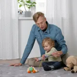 IKEA UPPSTÅ (ИКЕА УППСТО) — Тянущая игрушка, ежик/многоцветный — фото 2