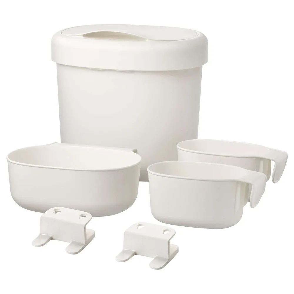 IKEA ÖNSKLIG (ИКЕА ОНСКЛИГ) — Накладные корзины, 4 штуки, белые
