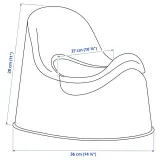 IKEA LOCKIG (ИКЕА ЛОСКИГ) — Горшок, белый/бирюзовый — фото 4