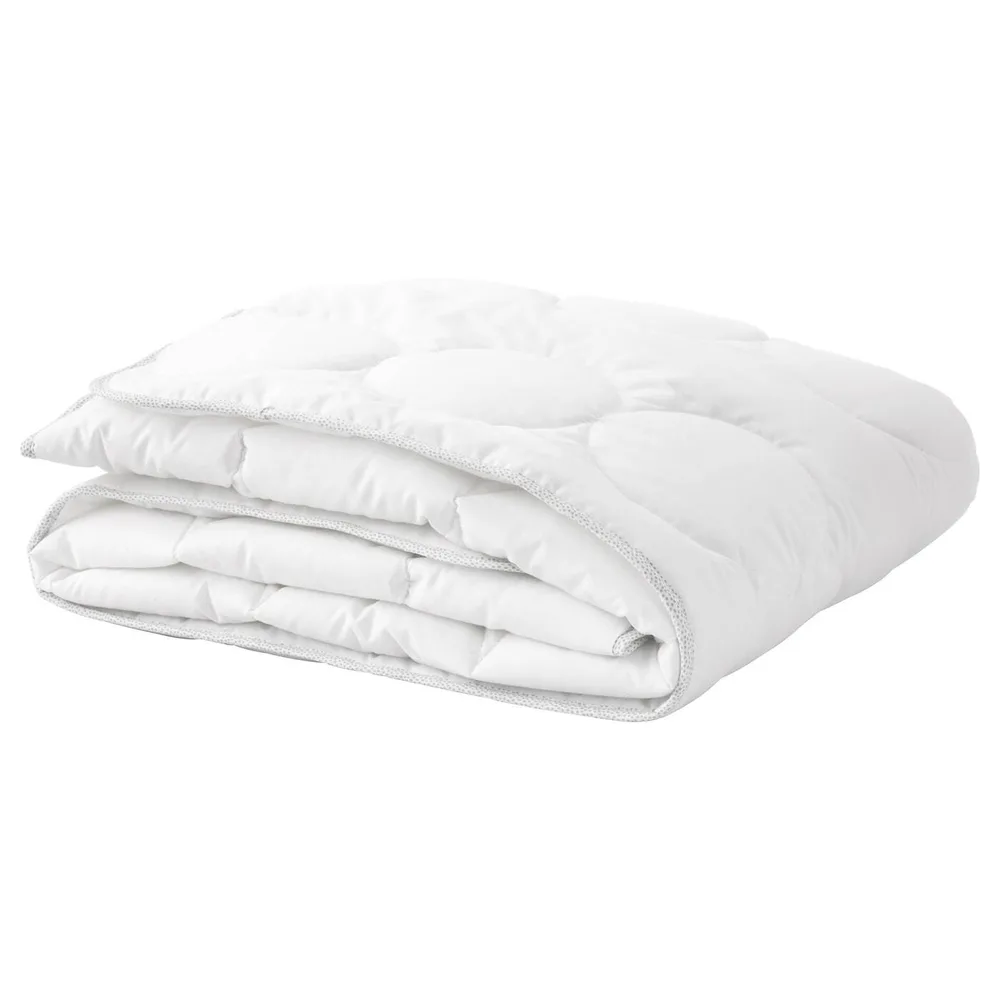IKEA LENAST (ИКЕА ЛЕНАСТ) — Одеяло для детской кроватки, белый/серый, 110x125 см