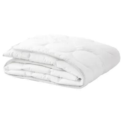 IKEA LENAST (ИКЕА ЛЕНАСТ) — Одеяло для детской кроватки, белый/серый, 110x125 см
