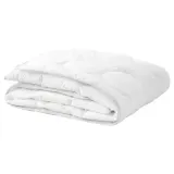 IKEA LENAST (ИКЕА ЛЕНАСТ) — Одеяло для детской кроватки, белый/серый, 110x125 см — фото 1
