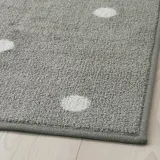 IKEA LEN (ИКЕА ЛЕН) — Коврик, горошек/серый, 133x160 см — фото 2