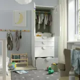 IKEA LEN (ИКЕА ЛЕН) — Коврик, горошек/серый, 133x160 см — фото 3