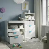 IKEA LEN (ИКЕА ЛЕН) — Коврик, горошек/серый, 133x160 см — фото 5