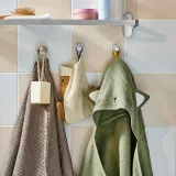 IKEA GULDVÄVARE (ИКЕА ГУЛДВЭВАРЕ) — Полотенце детское с капюшоном, зеленое, 60x125 см — фото 3