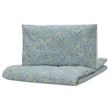 IKEA GULDVÄVARE (ИКЕА ГУЛДВЭВАРЕ) — Постельное белье 1 наволочка, синий/белый цветочный узор, 110x125/35x55 см — фото 1