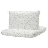 IKEA GULDVÄVARE (ИКЕА ГУЛДВЭВАРЕ) — 1 наволочка для детской кроватки, белый/цветочный рисунок, 110x125/35x55 см — фото 1