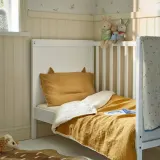 IKEA GULDVÄVARE (ИКЕА ГУЛДВЭВАРЕ) — Комплект постельного белья для детской кроватки, 3 элемента, темно-желтый/бежевый, 60x120 см — фото 2