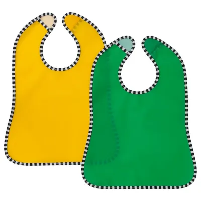 IKEA GRÖNFINK (ИКЕА ГРОНФИНК) — Нагрудник, зеленый/желтый