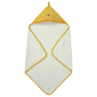 IKEA GRÖNFINK (ИКЕА ГРОНФИНК) — Полотенце детское с капюшоном, желтое, 80x80 см