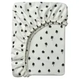 IKEA GRÖNFINK (ИКЕА ГРОНФИНК) — Детская простыня, белый/деревянный рисунок, 60x120 см — фото 1
