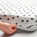 IKEA GRÖNFINK (ИКЕА ГРОНФИНК) — Детская простыня, белый/деревянный рисунок, 60x120 см — фото 3