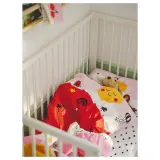 IKEA GRÖNFINK (ИКЕА ГРОНФИНК) — Детская простыня, белый/деревянный рисунок, 60x120 см — фото 4