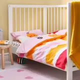 IKEA GRÖNFINK (ИКЕА ГРОНФИНК) — 1 наволочка для детской кроватки, разноцветная/полосатая, 110x125/35x55 см — фото 5