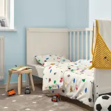 IKEA GRÖNFINK (ИКЕА ГРОНФИНК) — 1 наволочка для детской кроватки, разноцветная, 110x125/35x55 см — фото 3
