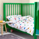 IKEA GRÖNFINK (ИКЕА ГРОНФИНК) — 1 наволочка для детской кроватки, разноцветная, 110x125/35x55 см — фото 4