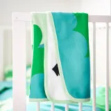 IKEA GRÖNFINK (ИКЕА ГРОНФИНК) — Одеяло, зеленый/деревянный узор, 80x100 см — фото 6