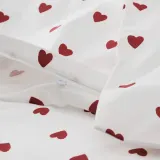 IKEA BARNDRÖM (ИКЕА БАРНДРОМ) — 1 наволочка для детской кроватки, рисунок сердца/бело-красный, 110x125/35x55 см — фото 4