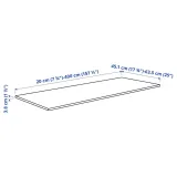 IKEA JÄRSTORP (ИКЕА ЙÄРСТОРП) - Столешница на заказ, белый/ламинат, 45,1-63,5x2,8 см — фото 6