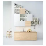 IKEA EKBACKEN (ИКЕА ЕКБАСКЕН) - Столешница изготовлена по индивидуальному заказу, имитация ясеня/ламината, 30-45x2,8 см — фото 8