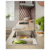 IKEA EKBACKEN (ИКЕА ЕКБАСКЕН) - Столешница изготовлена по индивидуальному заказу, имитация ясеня/ламината, 45,1-63,5x2,8 см — фото 5