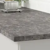 IKEA EKBACKEN (ИКЕА ЕКБАСКЕН) - Столешница изготовлена по индивидуальному заказу, темно-серый мрамор/ламинат, 30-45x2,8 см — фото 4