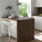 IKEA EKBACKEN (ИКЕА ЕКБАСКЕН) - Столешница изготовлена по индивидуальному заказу, коричневый орех/ламинат, 30-45x2,8 см — фото 6